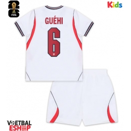 Engeland Marc Guehi #6 Thuis tenue Kids WK 2026 Korte Mouw (+ Korte broeken)